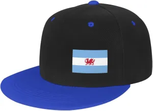 Flag of The Welsh Colony in Patagonia Snapback Hats for Men Women Hat Baseball Cap Flat Bill Visor White Hat