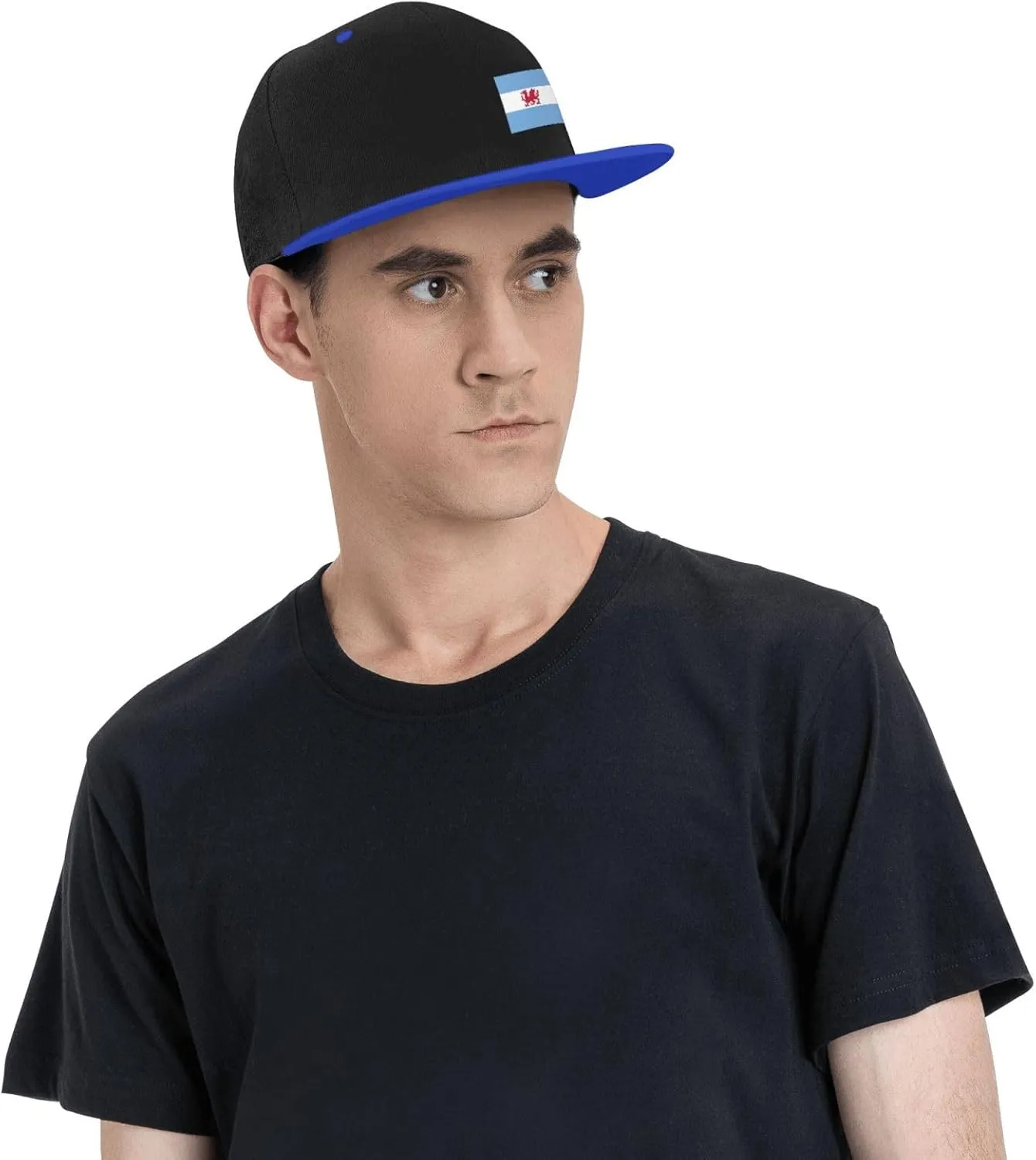 Flag of The Welsh Colony in Patagonia Snapback Hats for Men Women Hat Baseball Cap Flat Bill Visor White Hat