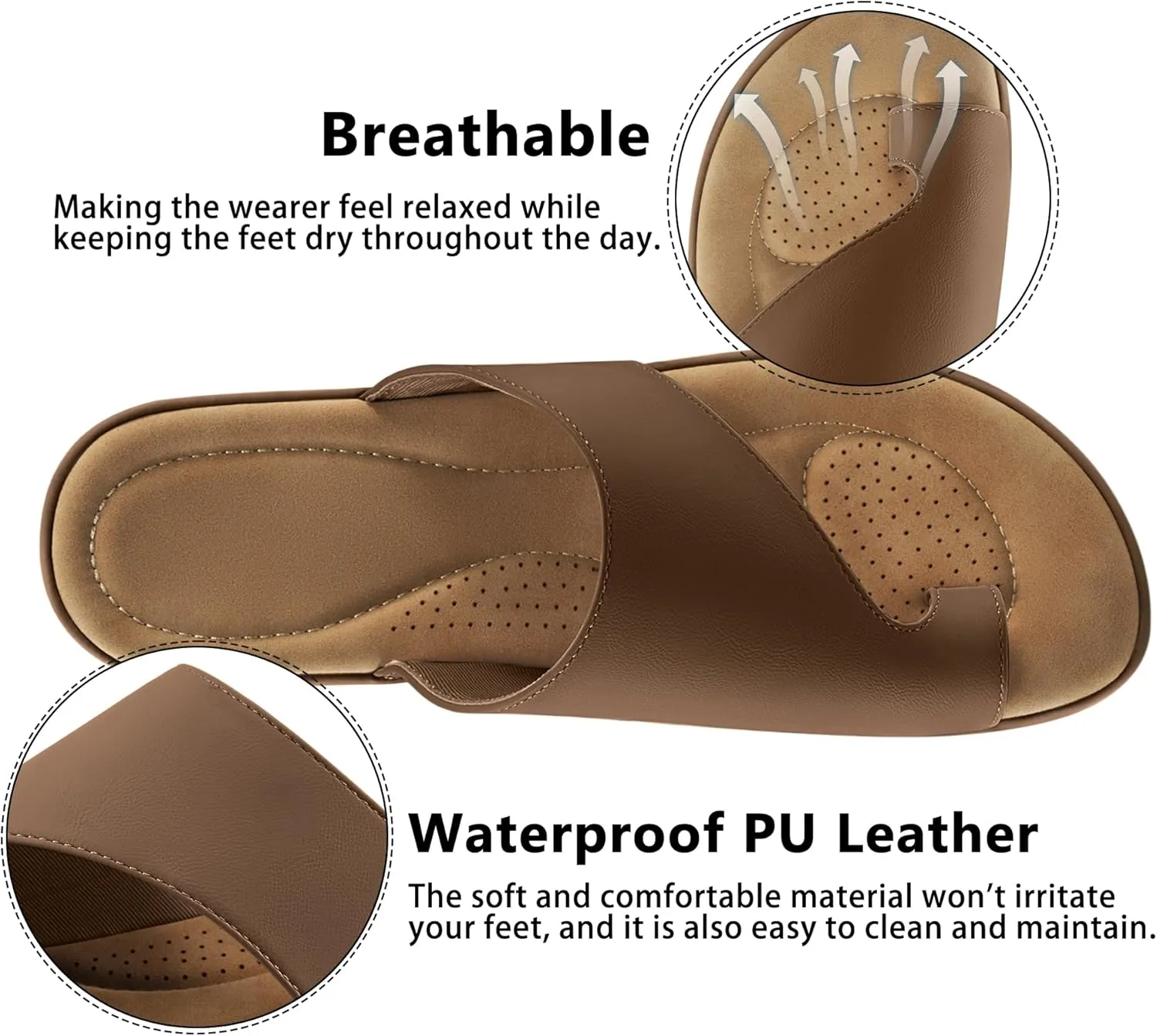 Flat Sandals for Women: Summer Beach Suitable for Women Comfortable Sandals Orthopedic Support Flats