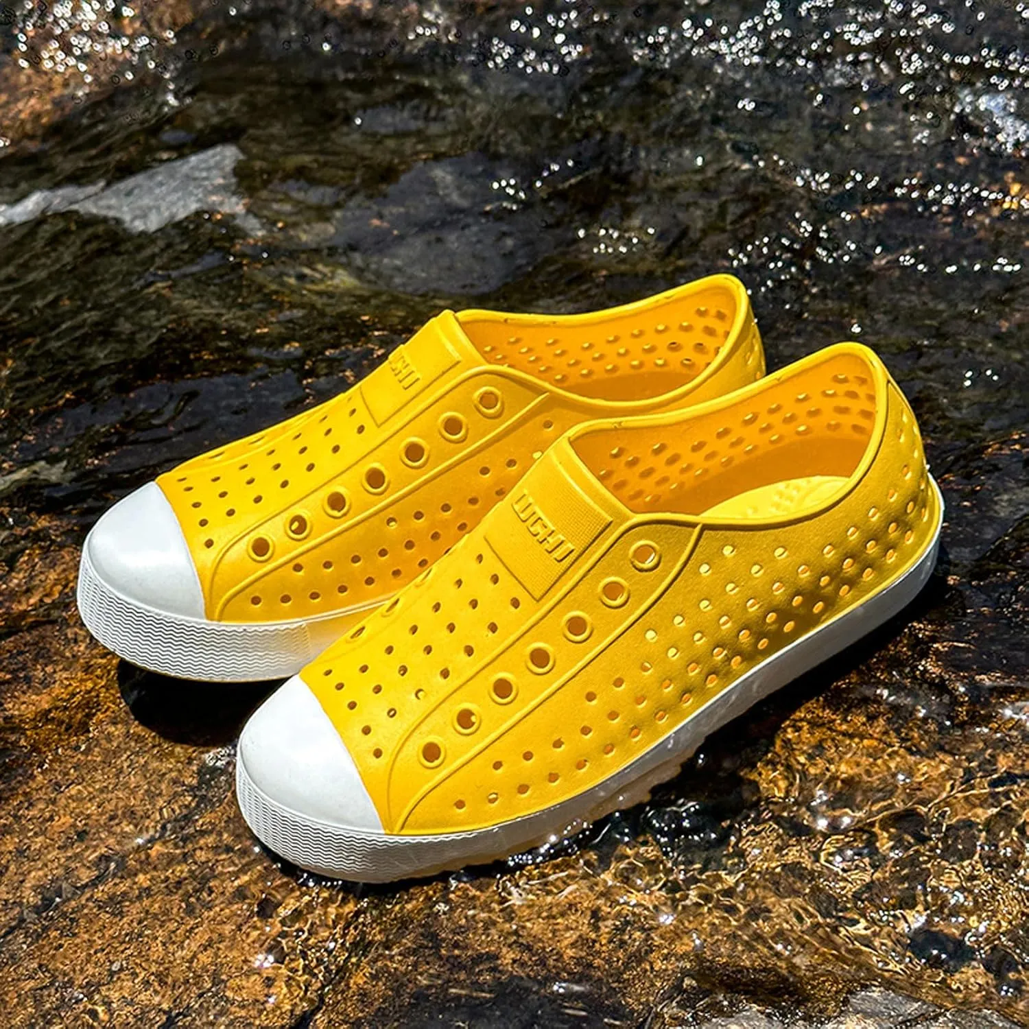 FLIOZY Waterproof Garden Clogs for Men and Women - Lightweight Breathable EVA Slip-On Shoes - Comfortable Non-Slip Casual Footwear for Outdoor, Beach, Everyday Wear