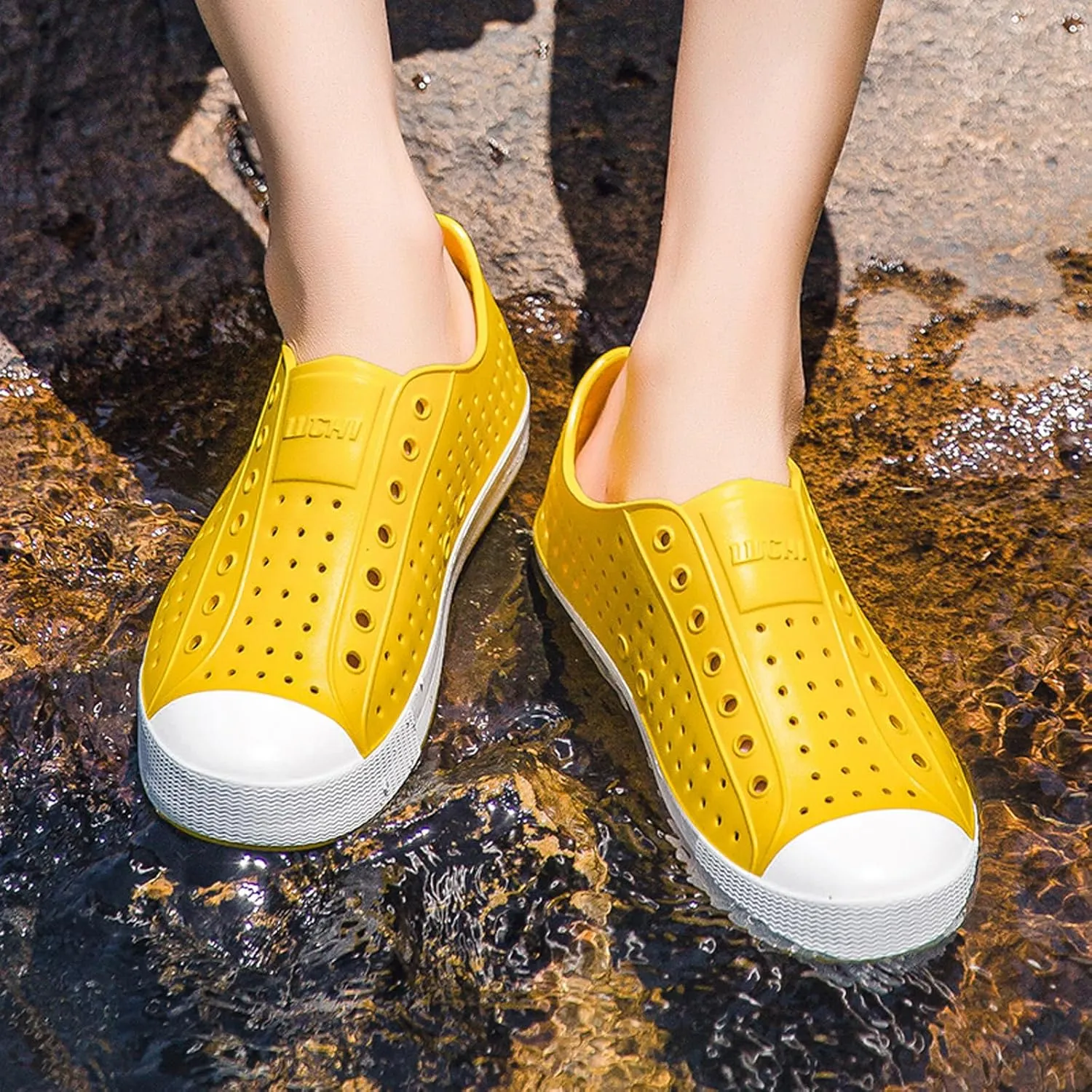 FLIOZY Waterproof Garden Clogs for Men and Women - Lightweight Breathable EVA Slip-On Shoes - Comfortable Non-Slip Casual Footwear for Outdoor, Beach, Everyday Wear