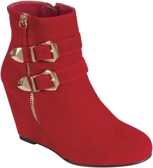 Forever Link Women's Lace-Up Fashion Sneaker Wedge High Top Lace Up Wedge Sneaker Shoes