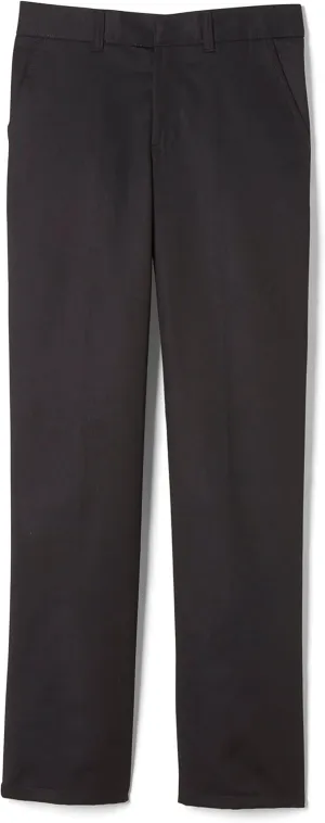 French Toast Boys' Relaxed Fit Twill Pant with Adjustable Waist in Standard Slim and Husky