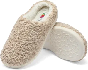 Fruit of the Loom House Slippers For Women, Memory Foam Insole, Indoor Outdoor, Comfy, Berber Loafer