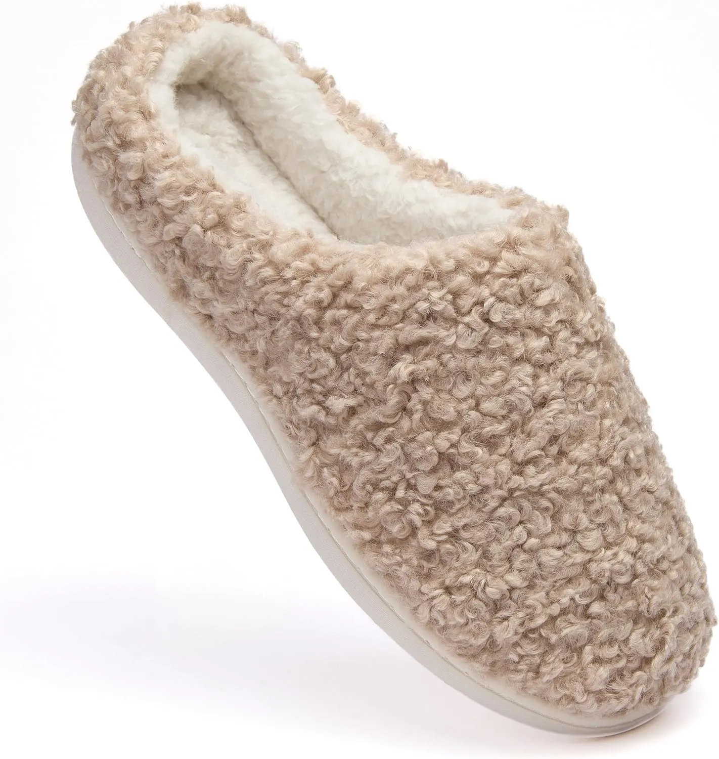 Fruit of the Loom House Slippers For Women, Memory Foam Insole, Indoor Outdoor, Comfy, Berber Loafer