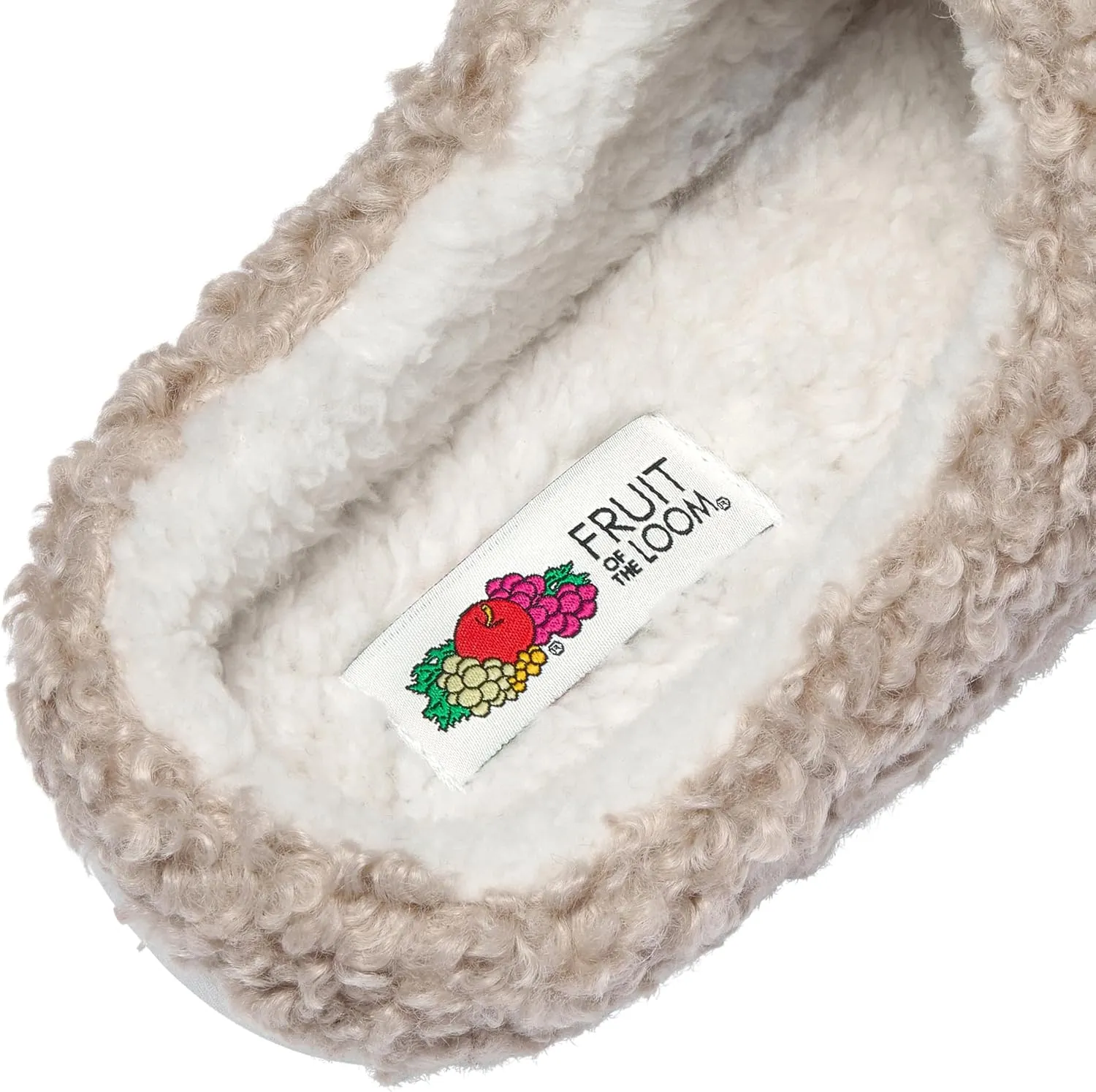 Fruit of the Loom House Slippers For Women, Memory Foam Insole, Indoor Outdoor, Comfy, Berber Loafer