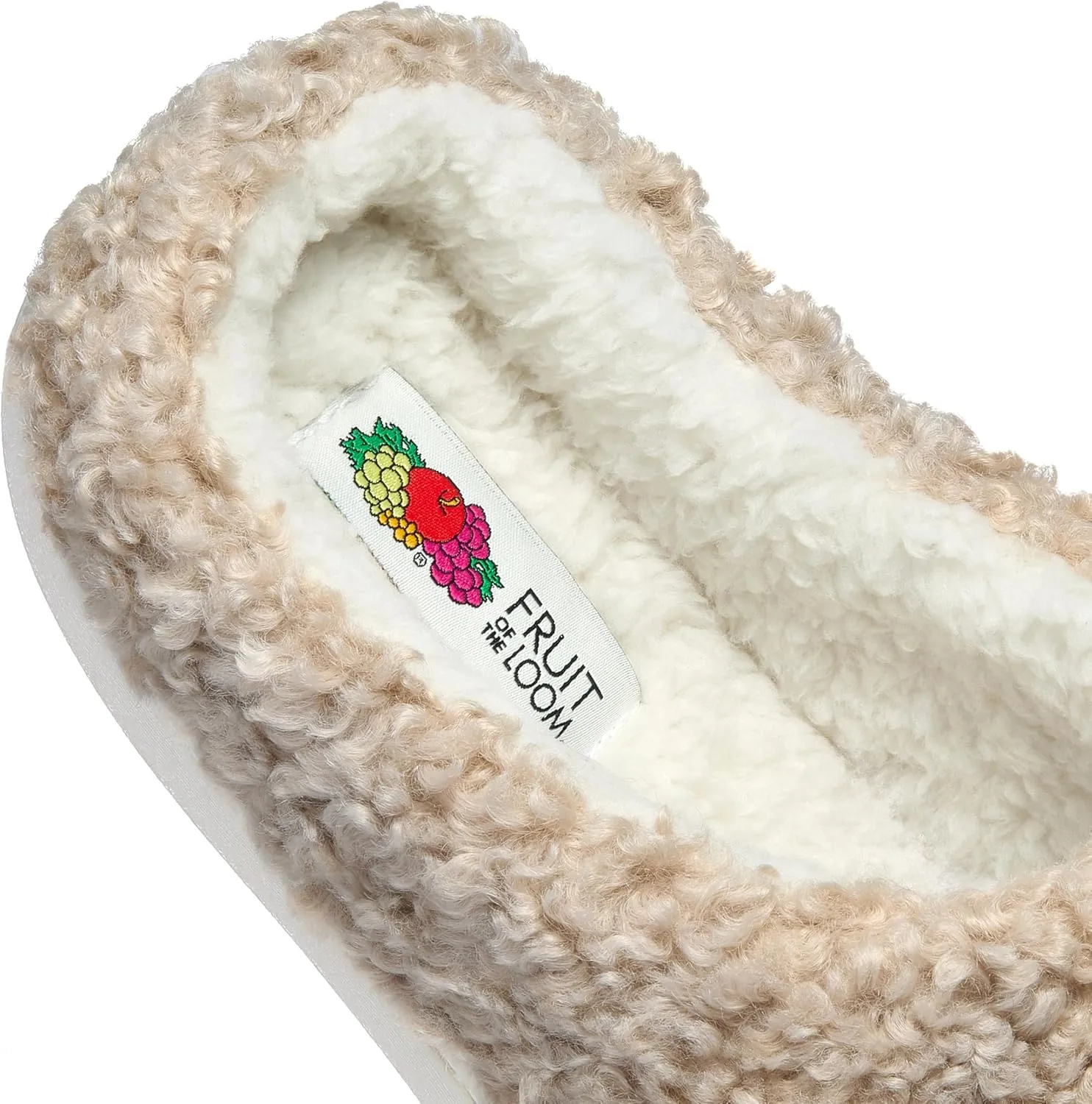 Fruit of the Loom House Slippers For Women, Memory Foam Insole, Indoor Outdoor, Comfy, Berber Loafer