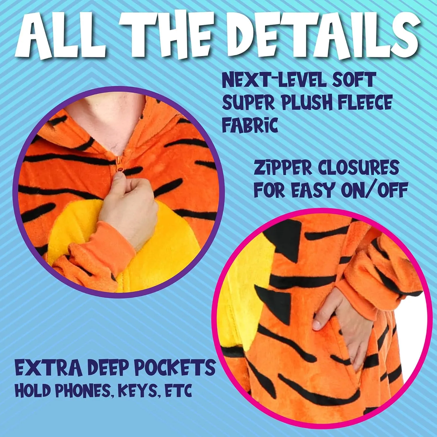 Funziez! Slim Fit Adult Onesie - Animal Halloween Costume - Plush Fruit One Piece Cosplay Suit for Women and Men