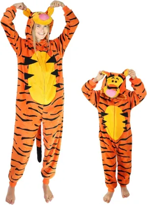 Funziez! Slim Fit Adult Onesie - Animal Halloween Costume - Plush Fruit One Piece Cosplay Suit for Women and Men