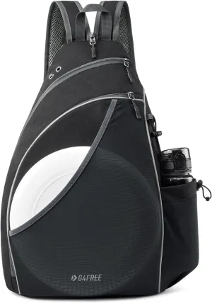 G4Free Disc Golf Bag, Disc Golf Backpack with 8-10 Disc Capacity, Padded Adjustable Strap and Back Panel, Lightweight and Durable,Black