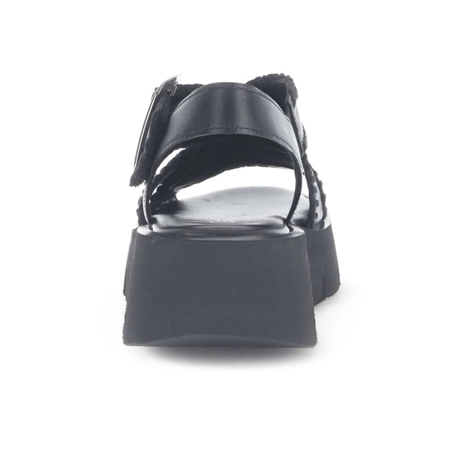 Gabor 64751 Stitch Platform Backstrap Sandal (Women) - Lamm Nappa/Schwarz