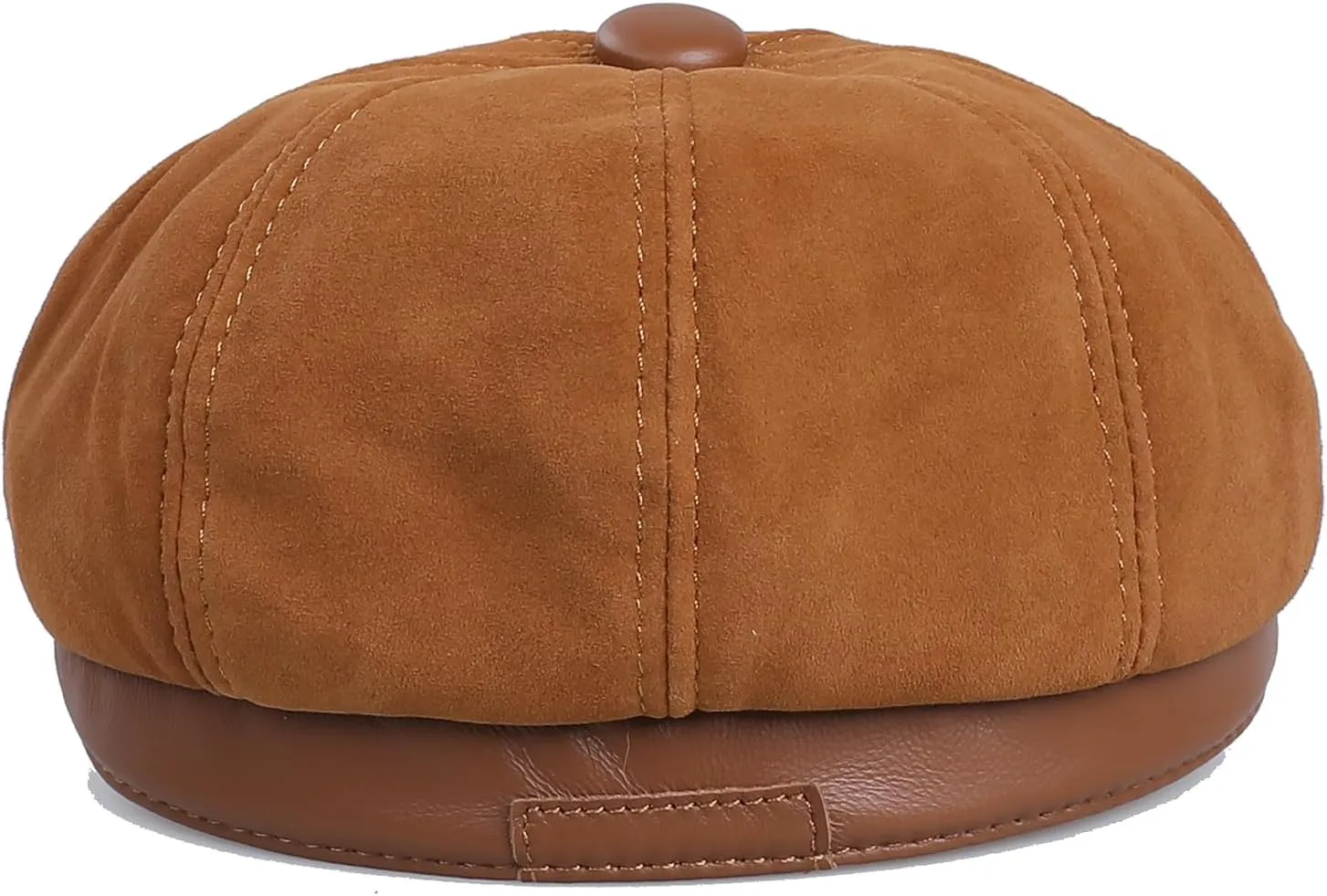 Genuine Leather Newsboy Caps for Men, Real Suede Irish Cabbie Driving Ivy Flat Hat
