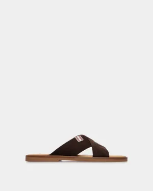 Glide Sandal in Ebano Suede Leather