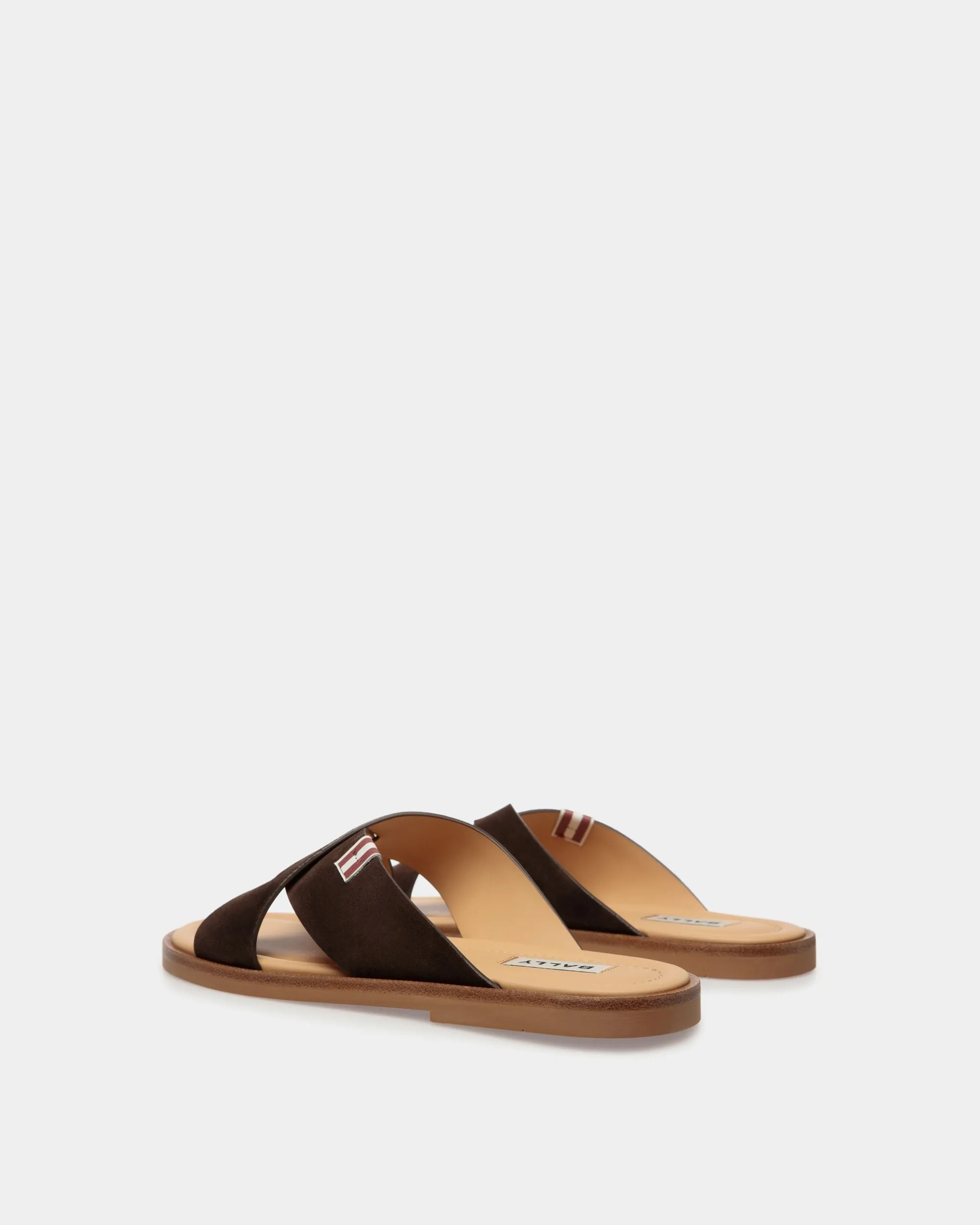 Glide Sandal in Ebano Suede Leather