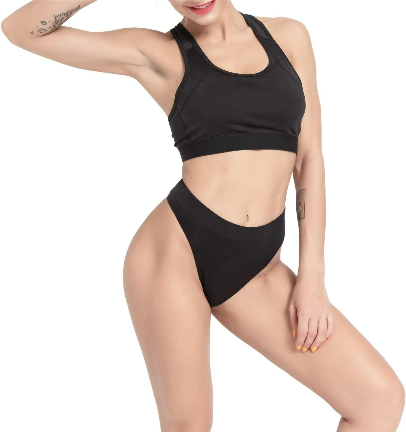 GRANKEE Women's Breathable Seamless Thong Panties No Show Underwear Pack