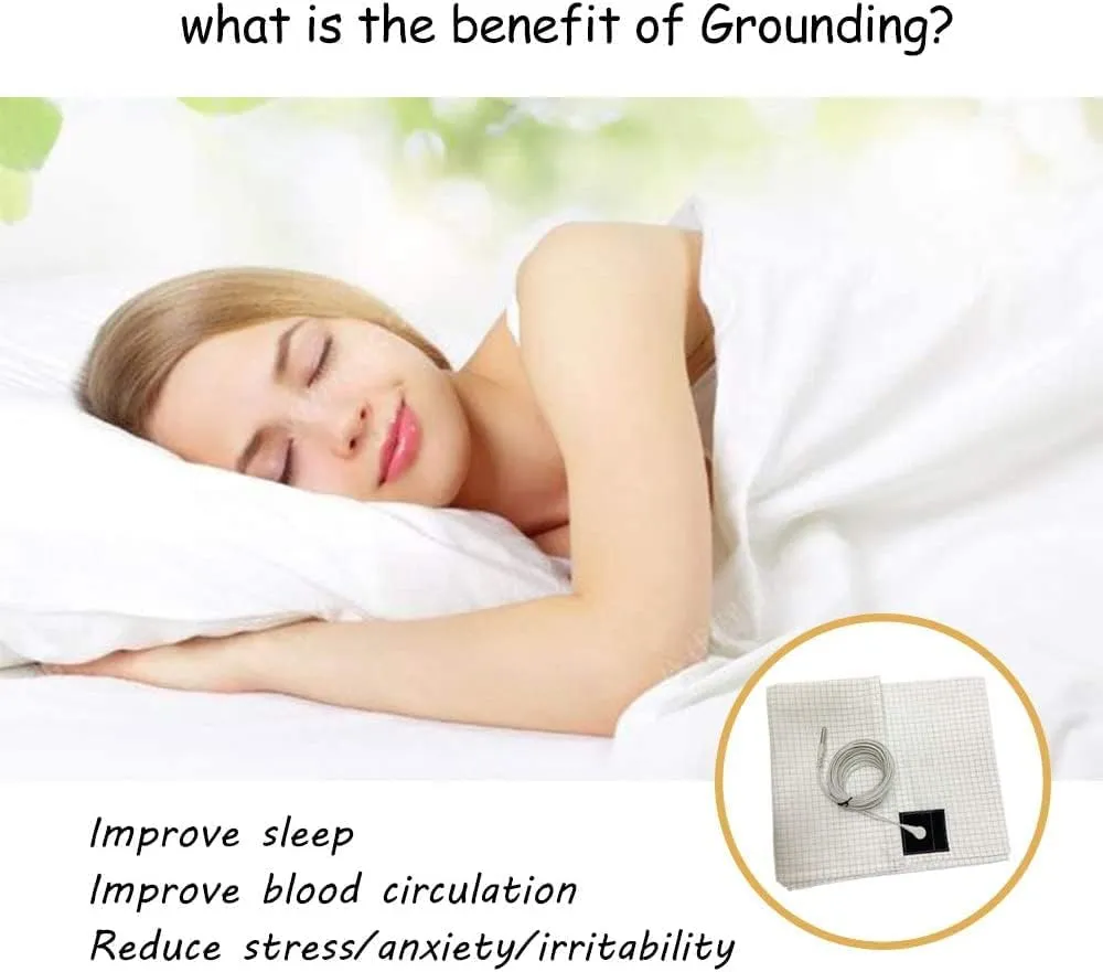 Grounding Sheets,Grounding Flat Sheet,10% Silver Fiber and Natural Cotton,Earth Well Bed Sheet Natural Health (39x80 Inch,White)