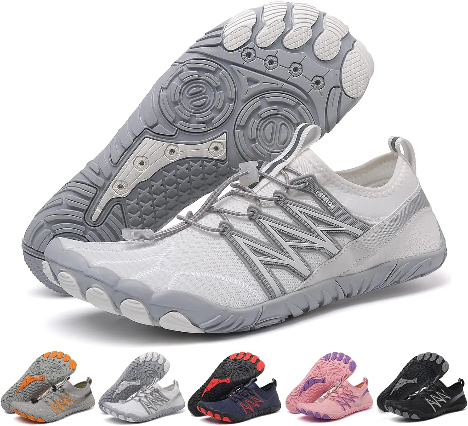GUNIYIFS Walking Water Shoes Men Hike Barefoot Shoes Women Wide Toe Box Non-Slip Quick Dry Breathable Outdoor Athletic Footwear Beach