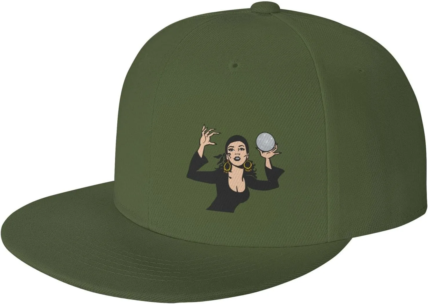 Gypsy Fortune Teller Snapback Hats for Men Women Baseball Cap Flat Bill Brim Hat