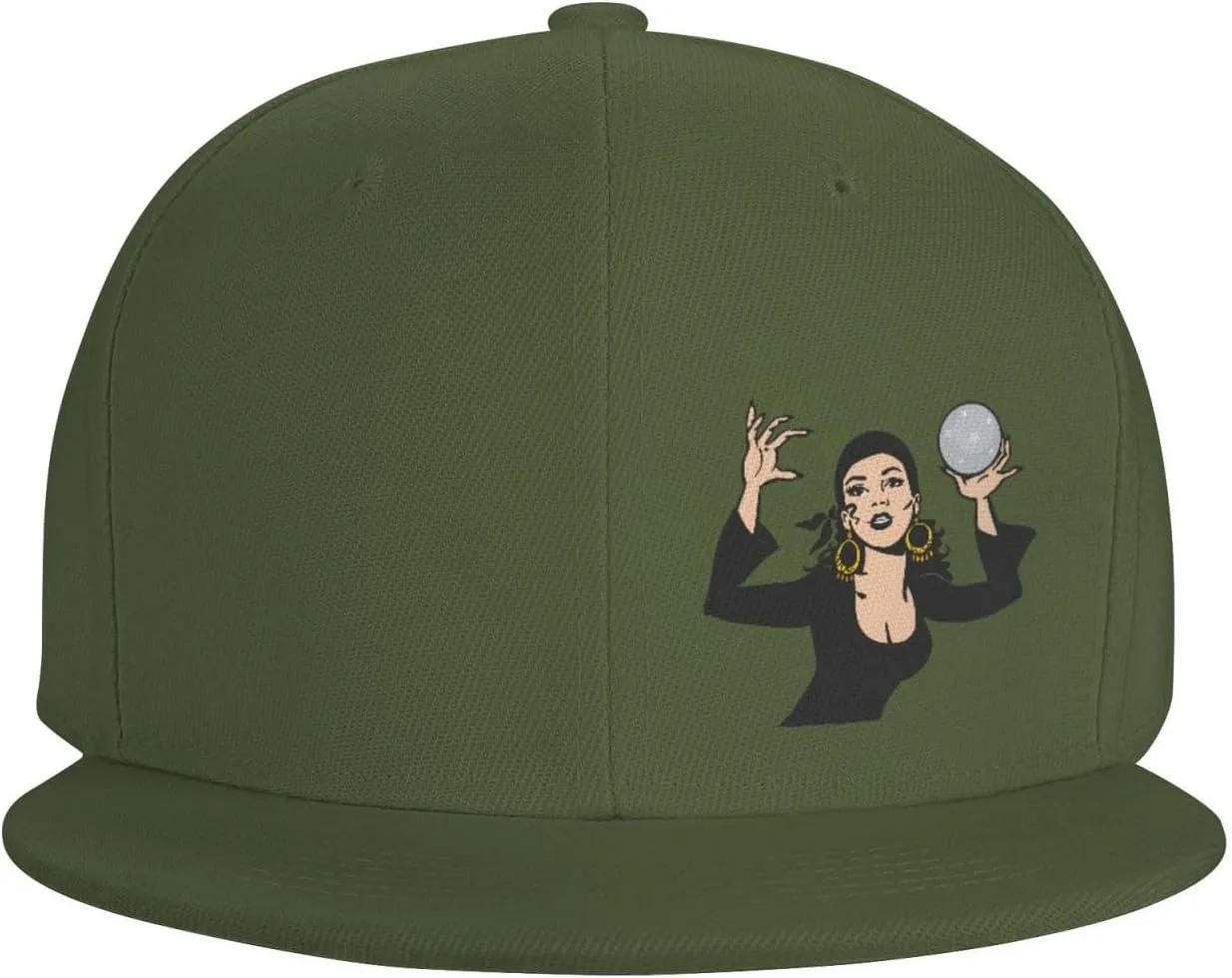 Gypsy Fortune Teller Snapback Hats for Men Women Baseball Cap Flat Bill Brim Hat