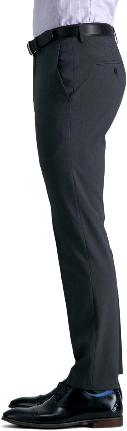 Haggar Men's 4 Way Stretch Ultra Slim Flat Front Dress Pant