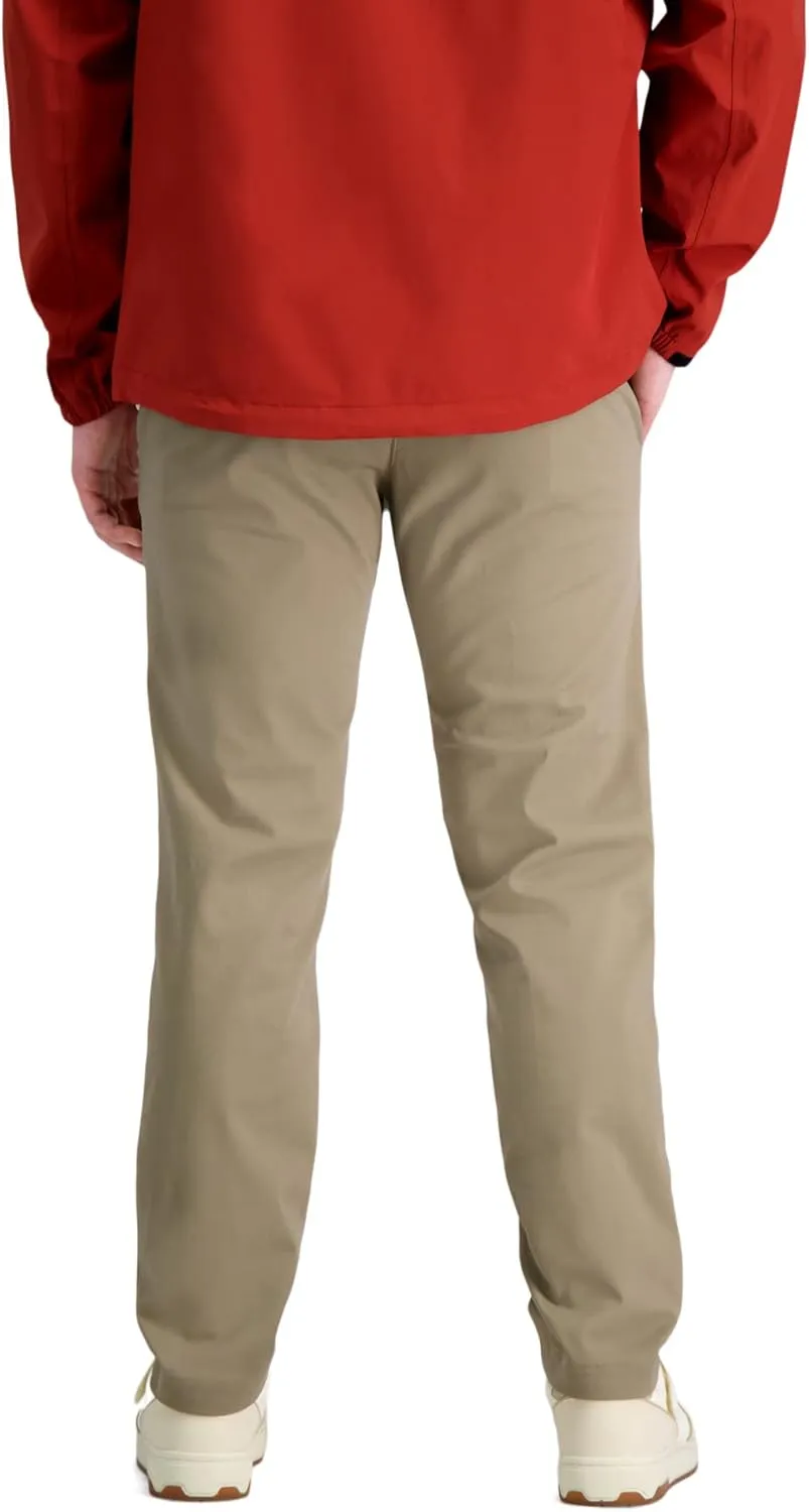 Haggar Men's Life Khaki Comfort Flat Front Slim Fit Chino Pant
