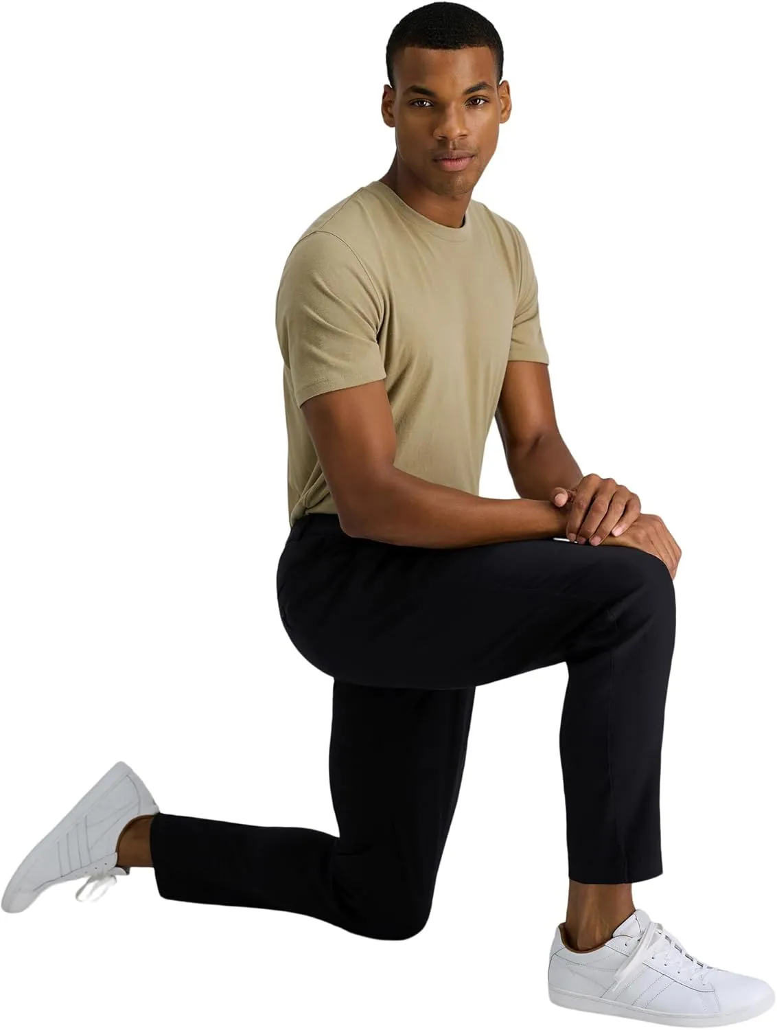 Haggar Men's Life Khaki Slim Fit Flat Front Flex Pant