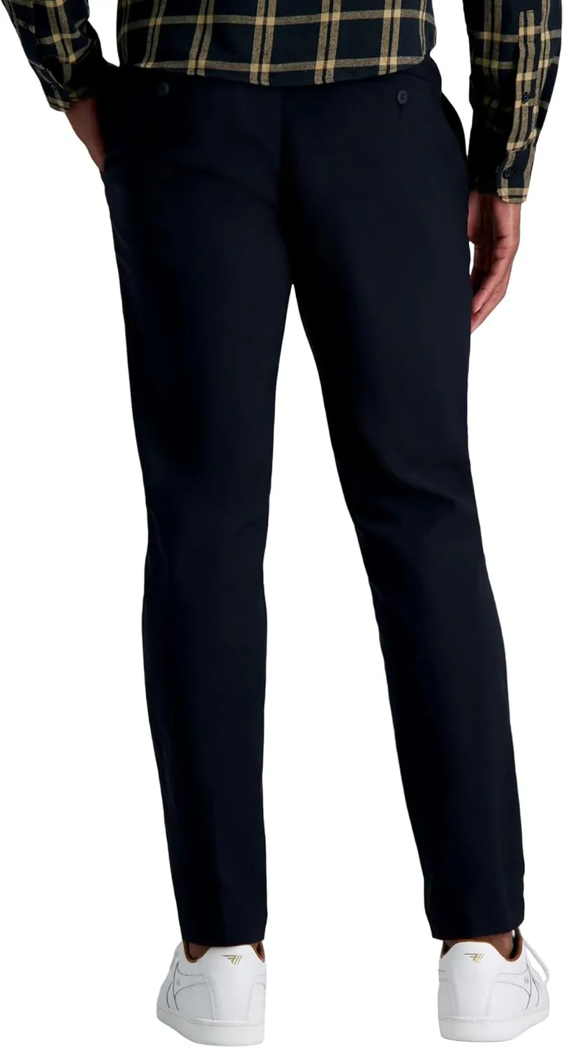 Haggar Men's Life Khaki Slim Fit Flat Front Flex Pant