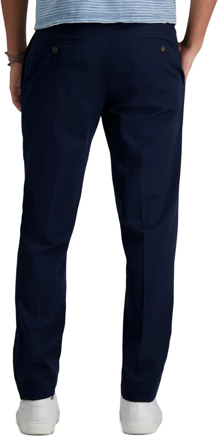 Haggar Men's Premium No Iron Khaki Slim Fit Flat Front Casual Pant