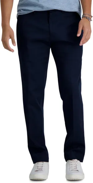 Haggar Men's Premium No Iron Khaki Slim Fit Flat Front Casual Pant