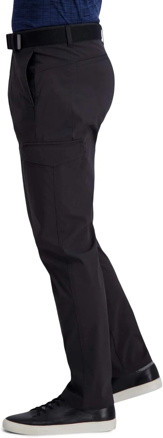 Haggar Men's The Active Series Slim/Straight Fit Flat Front Pant