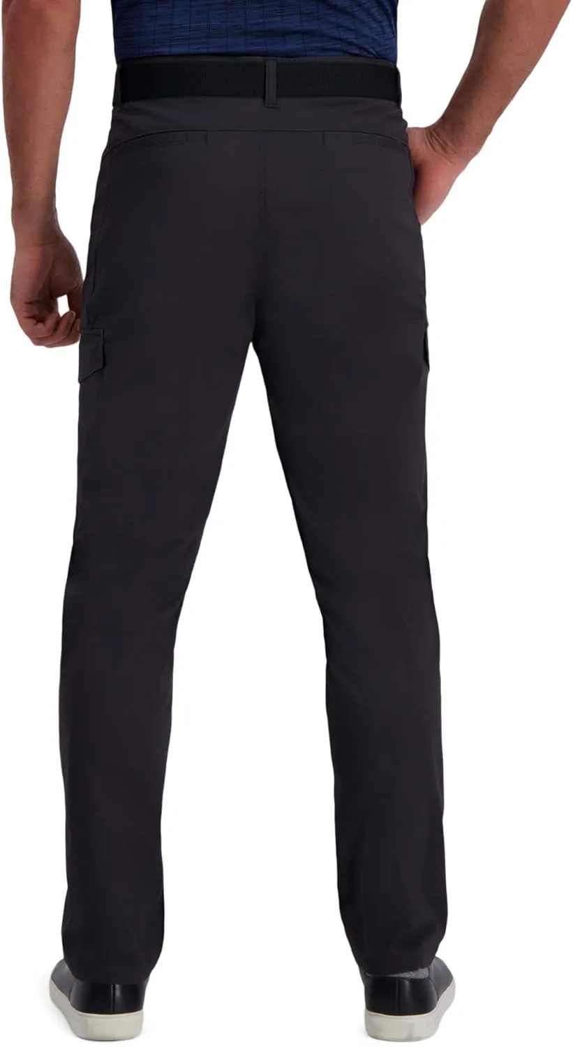 Haggar Men's The Active Series Slim/Straight Fit Flat Front Pant