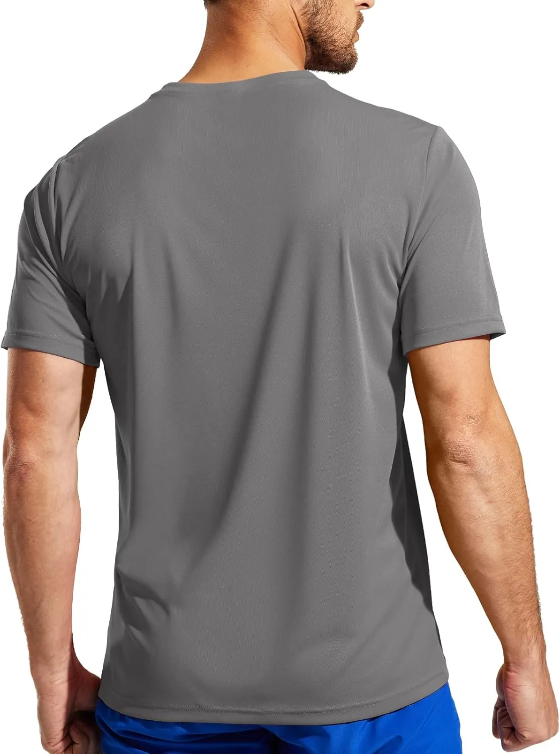 Haimont Men's Athletic Running Shirts Quick Dry Short Sleeve UPF 50  Sun Protection UV Fishing Hiking Workout T-Shirts