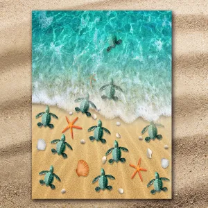 Happy Little Sea Turtles Extra Large Towel Happy Little Sea Turtles Extra Large Towel