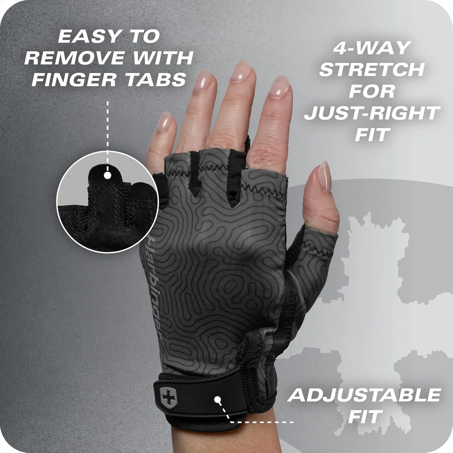 Harbinger Pro Gloves 3.0 - High Performance Training Gloves, Enhanced Grip, Breathable 4-Way Stretch, Adjustable Wrist Closure, Large, Women's