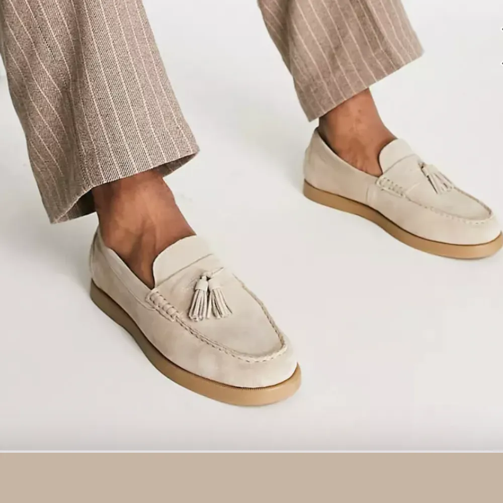 Herren-Leder-Loafer mit weicher Polsterung und rutschfester Sohle – ideal für Frühling und Herbst