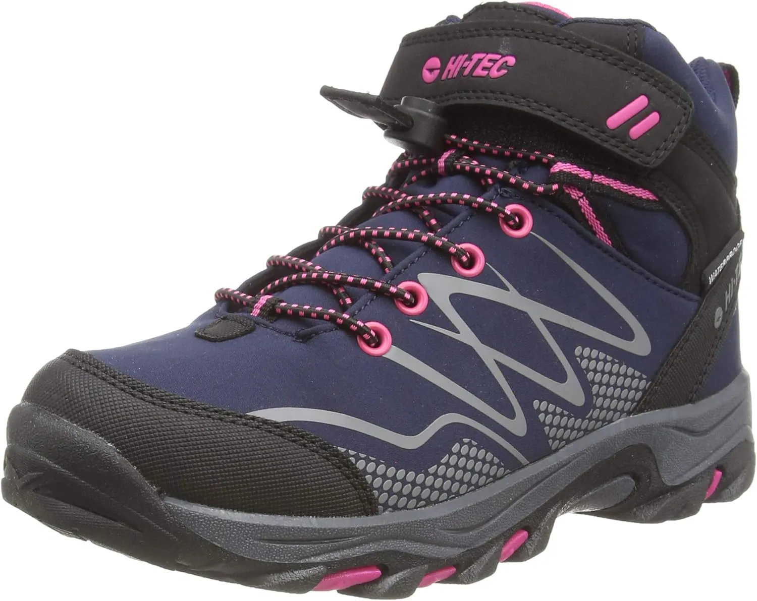 HI-TEC Blackout Mid Boots Navy/Magenta UK 5 Navy/Magenta