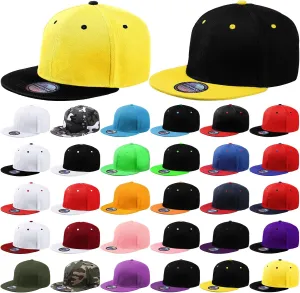 Hicarer 30 Pcs Hats for Men, Flat Cap Bulk Plain Flat Brim Baseball Caps