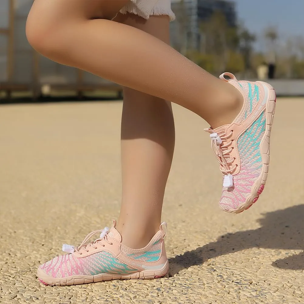 HiGropcore Water Shoes for Kids - Girls Boys Barefoot Shoes with Wide Toe Box - Quick Dry, Lightweight, Non Slip Kids Athletic Aqua Socks for Swim Beach Pool