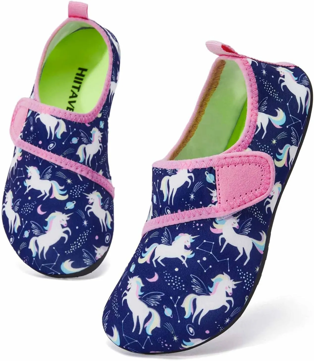 HIITAVE Kids Water Shoes Non-Slip Beach Swim Barefoot Quick Dry Aqua Pool Socks for Boys & Girls Toddler
