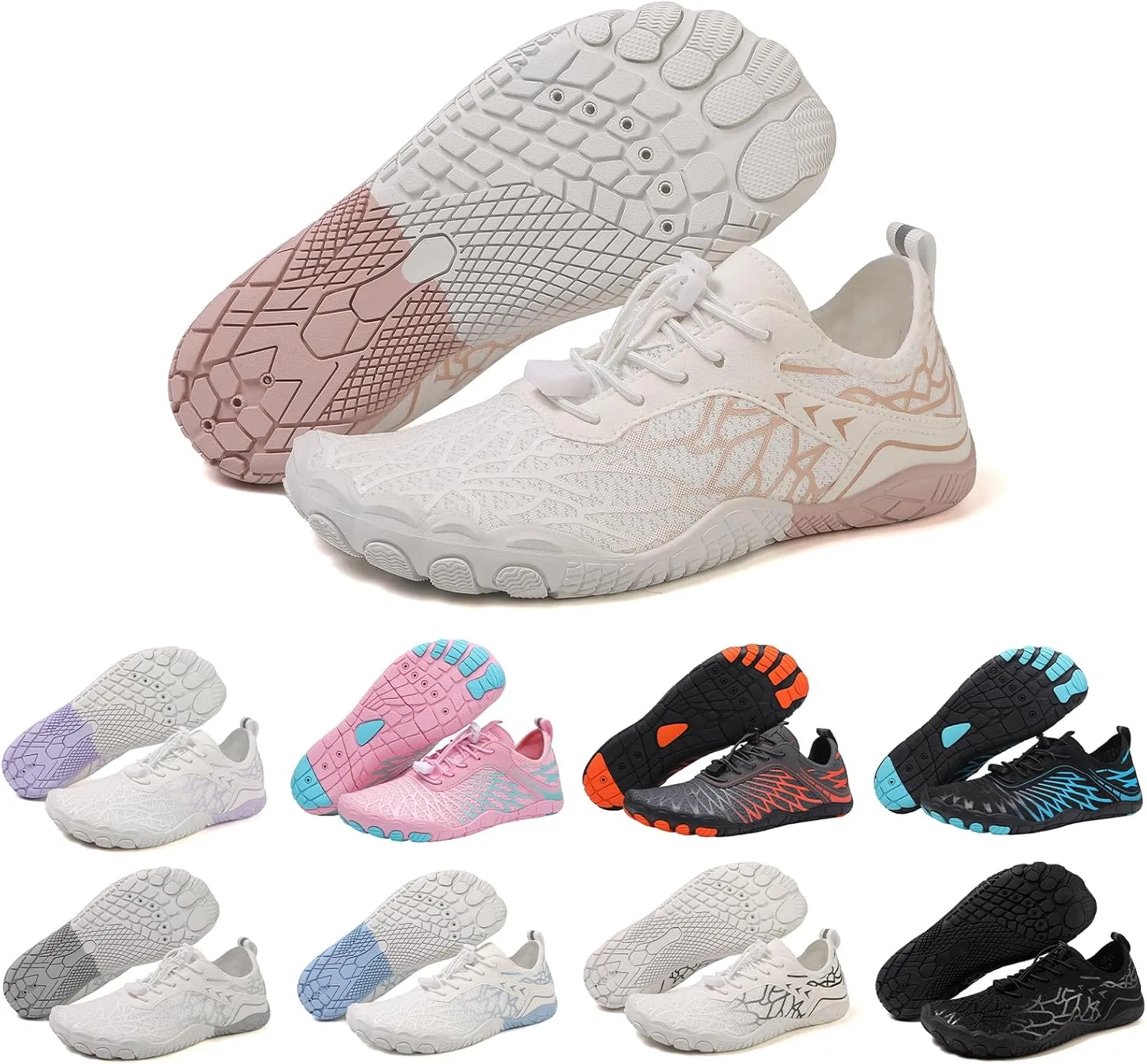Hike Shoes for Women Men Barefoot Healthy & Non-Slip Quick-Dry Footwear Wide Toe Box Shoes Beach Athletic Hiking Shoes