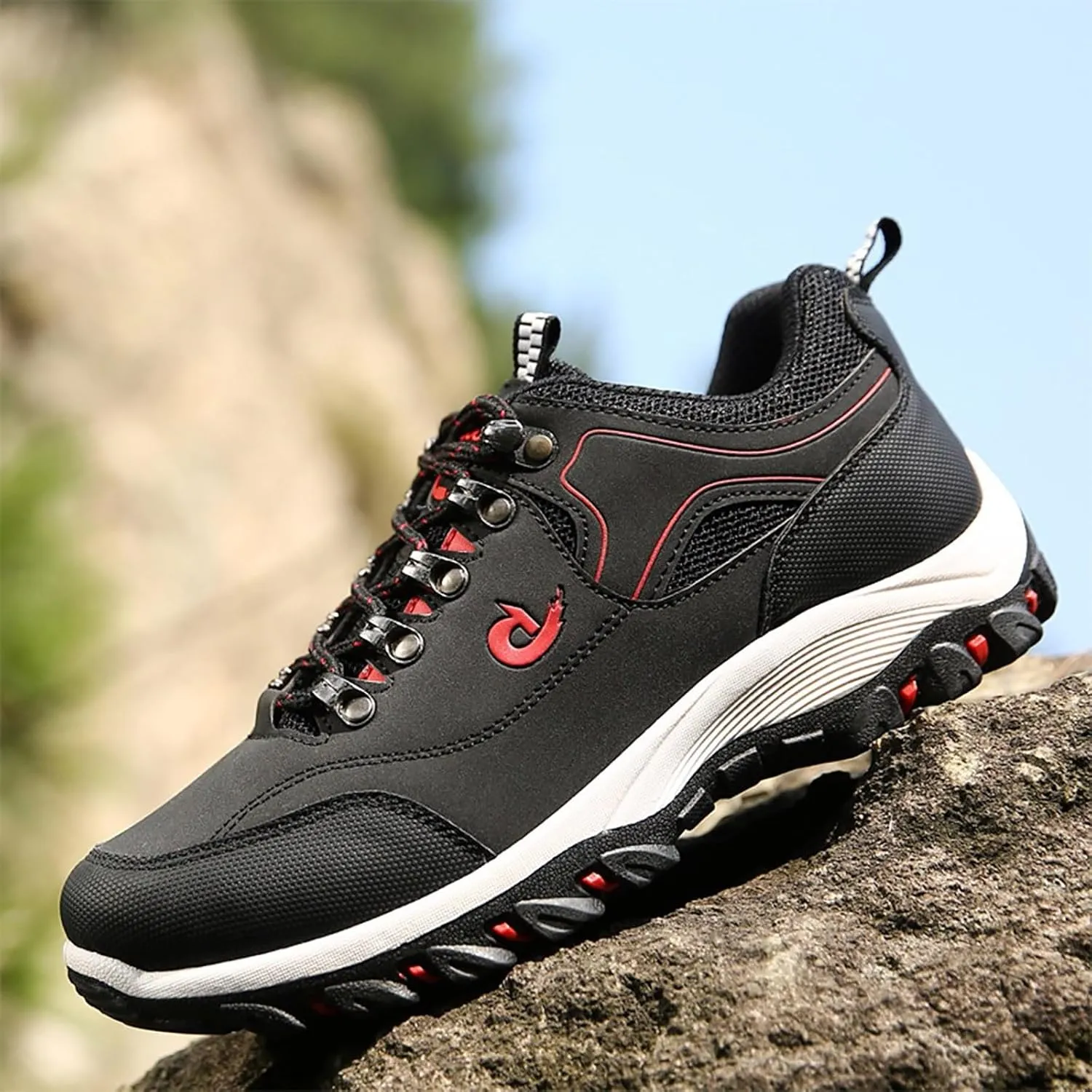 Hiking Shoes for Men Lightweight Non-Slip Running Boots Outdoor Trekking Sneakers Work Shoes Camping Climbing