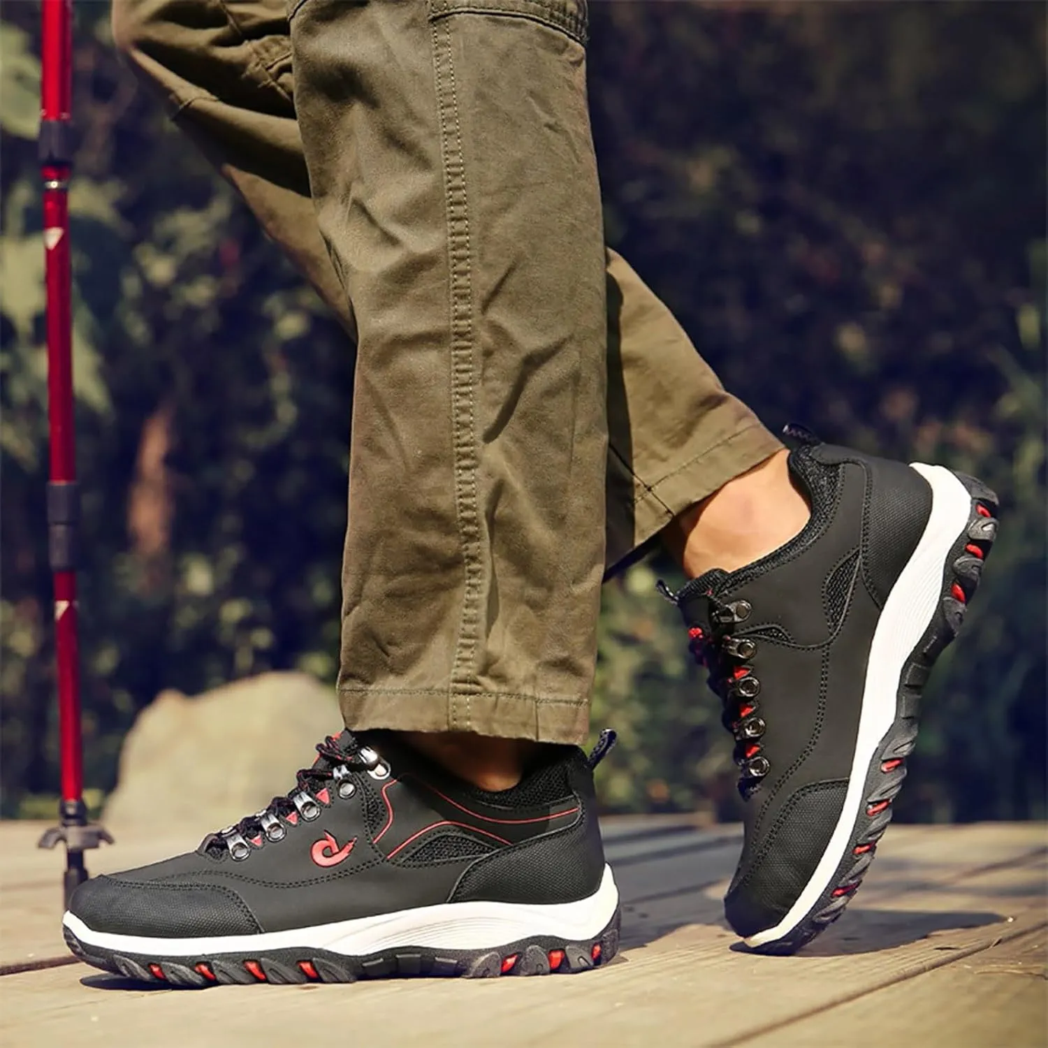 Hiking Shoes for Men Lightweight Non-Slip Running Boots Outdoor Trekking Sneakers Work Shoes Camping Climbing