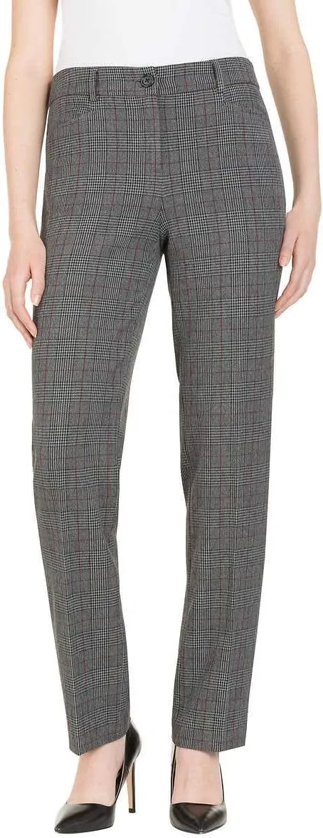 Hilary Radley Women Flat Front Slim Leg Dress Stretch Pants 1244082