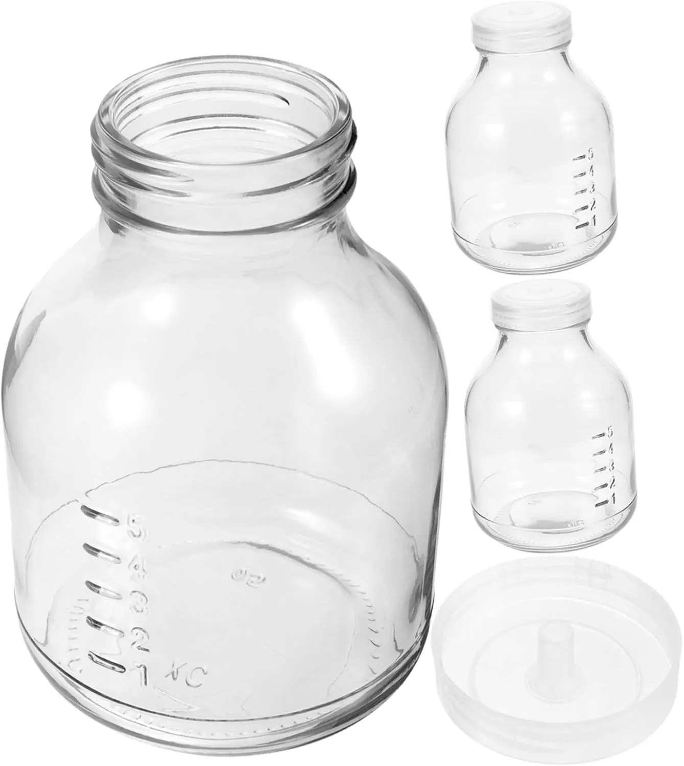 Home Supplies 3pcs 650ml Mushroom Growth Containers Breathable Cap for Spores