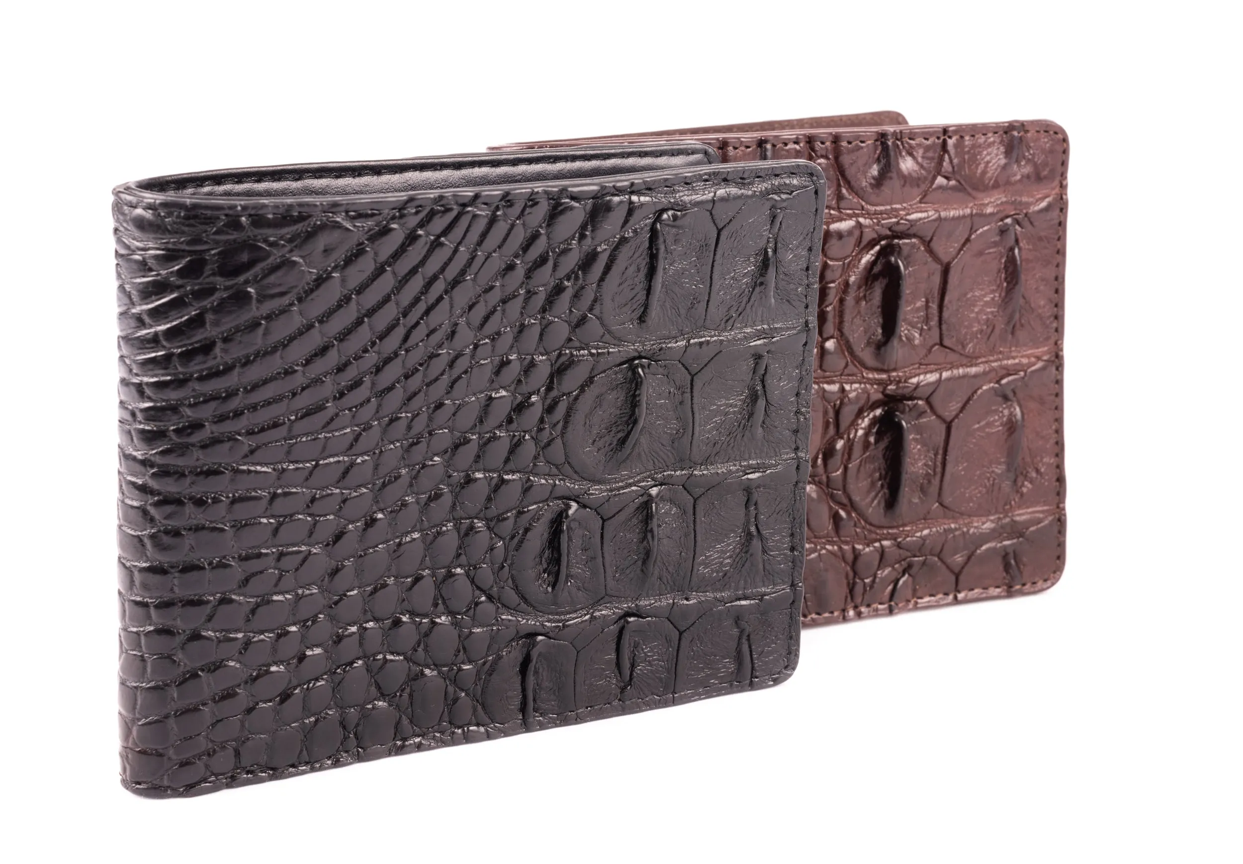 Hornback Crocodile Skin Wallet