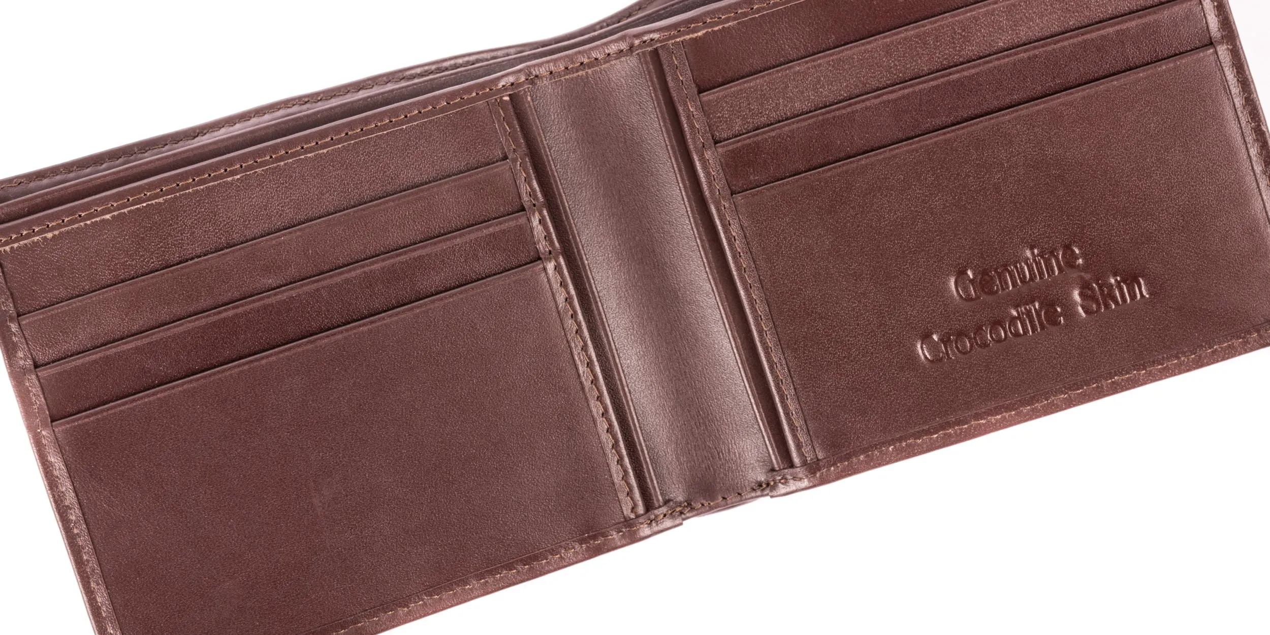 Hornback Crocodile Skin Wallet