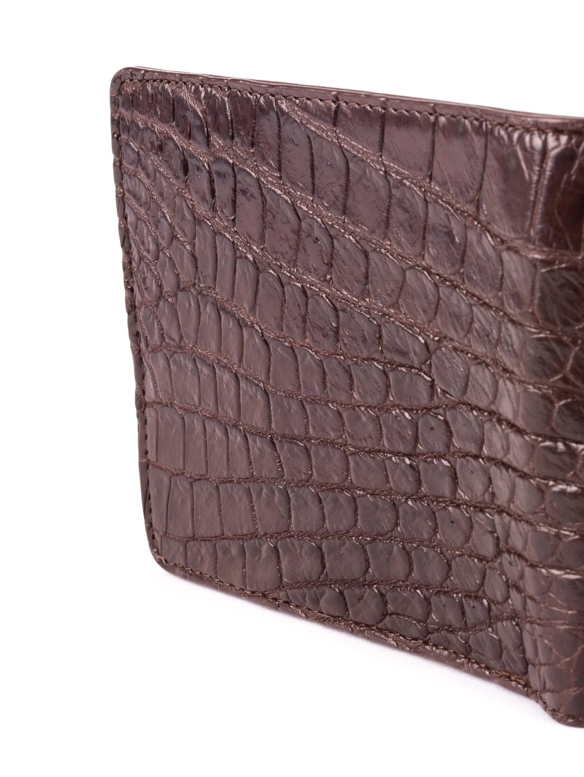 Hornback Crocodile Skin Wallet