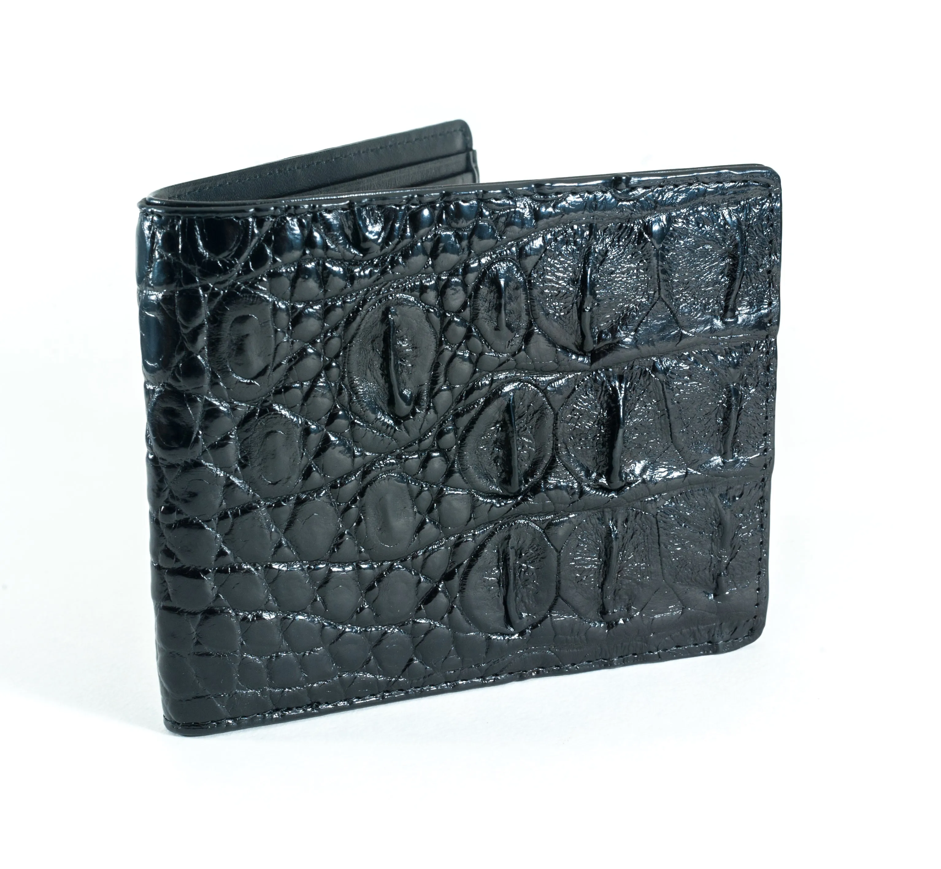 Hornback Crocodile Skin Wallet