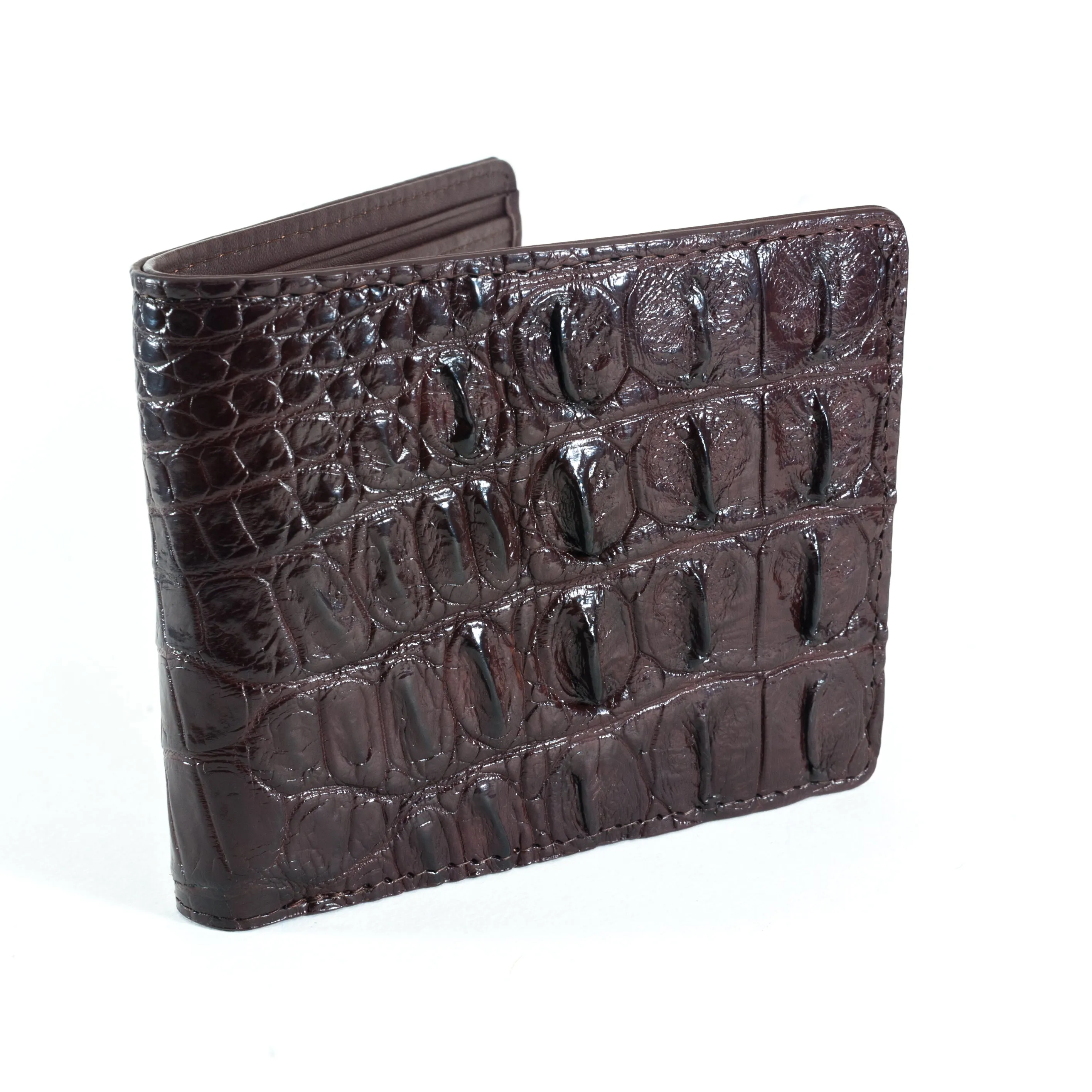 Hornback Crocodile Skin Wallet