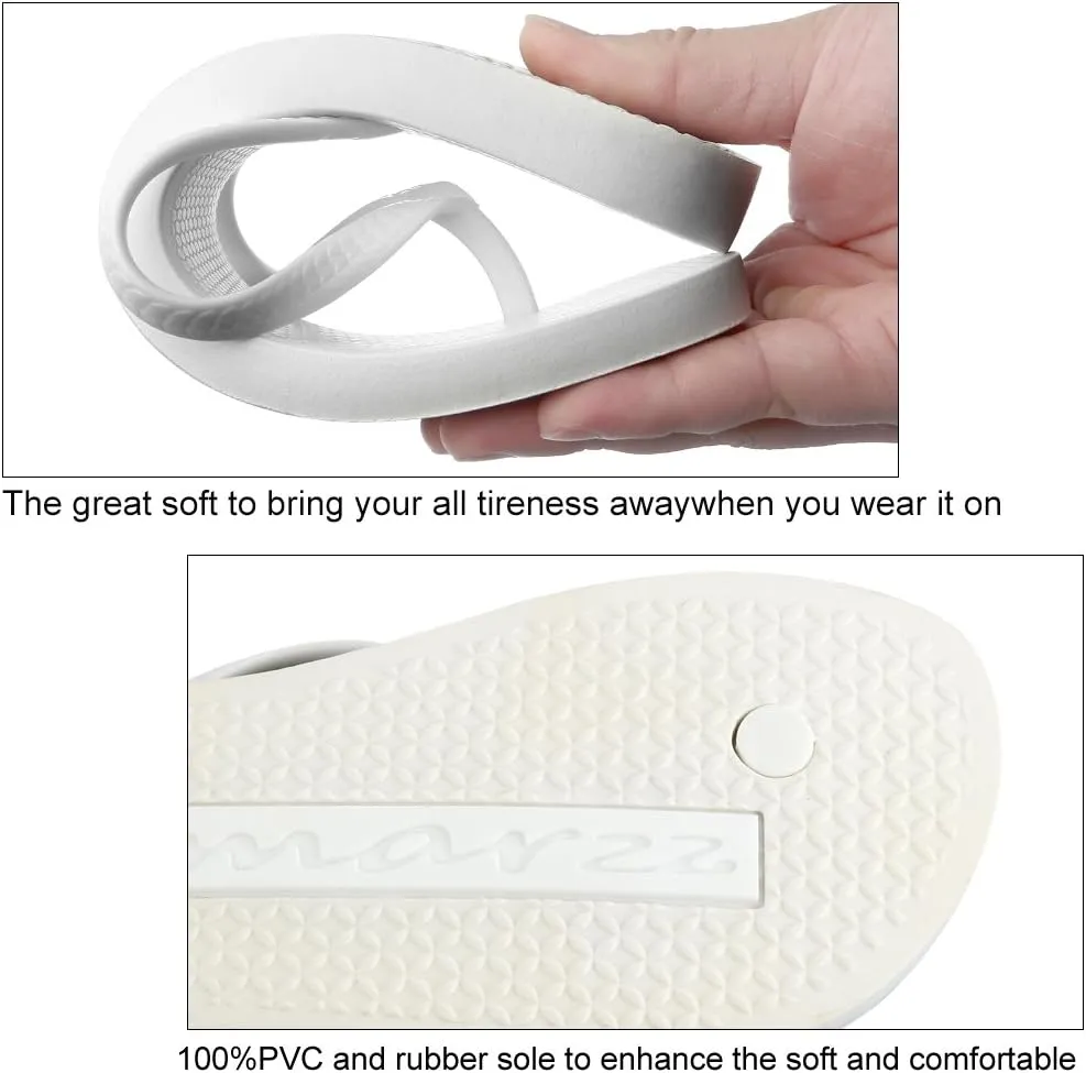 Hotmarzz Women's Slim Flip Flops Fashion Beach Slippers Flat Sandals